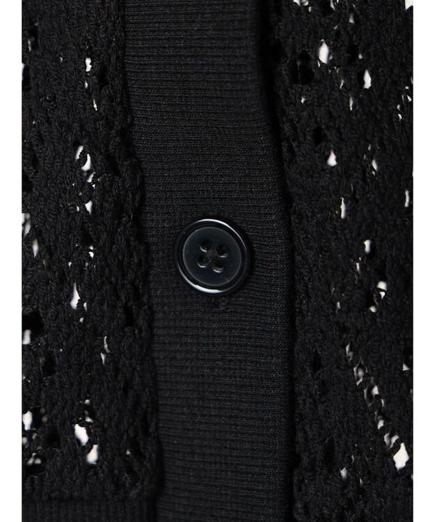 earth music&ecology ラッセルレースカーディガン Black