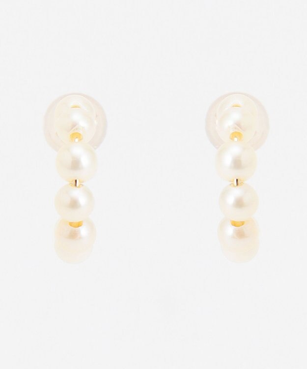 TOCCA 【WEB限定】FRILL PEARL PIERCED EARRINGS K10 淡水パール ピアス ゴールド系