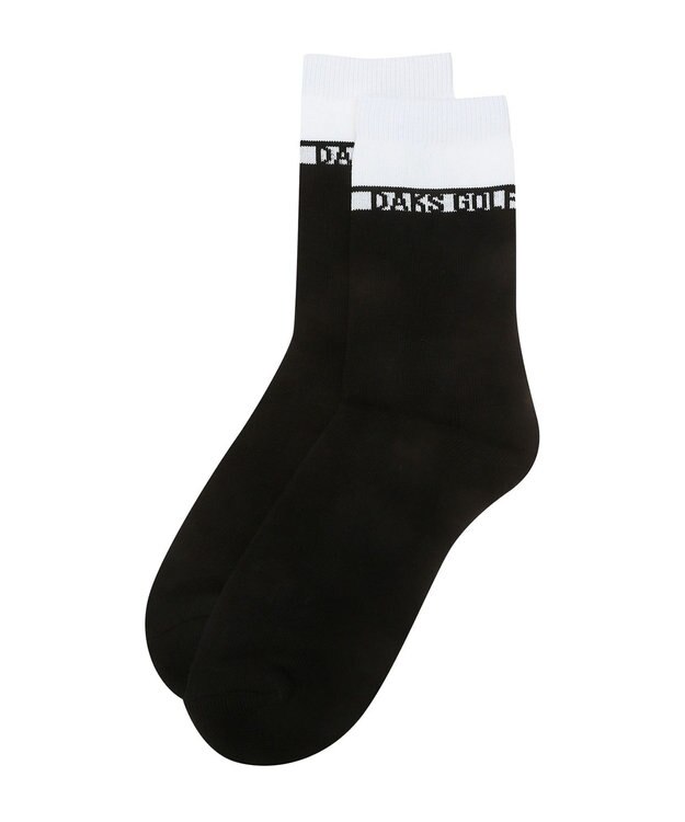 DAKS 【DAKS GOLF】ライン配色足首パイルソックス ブラック