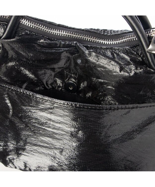 UNBILLION カシュカシュ cachechche / ソフトメタリック2wayミニトート ブラック