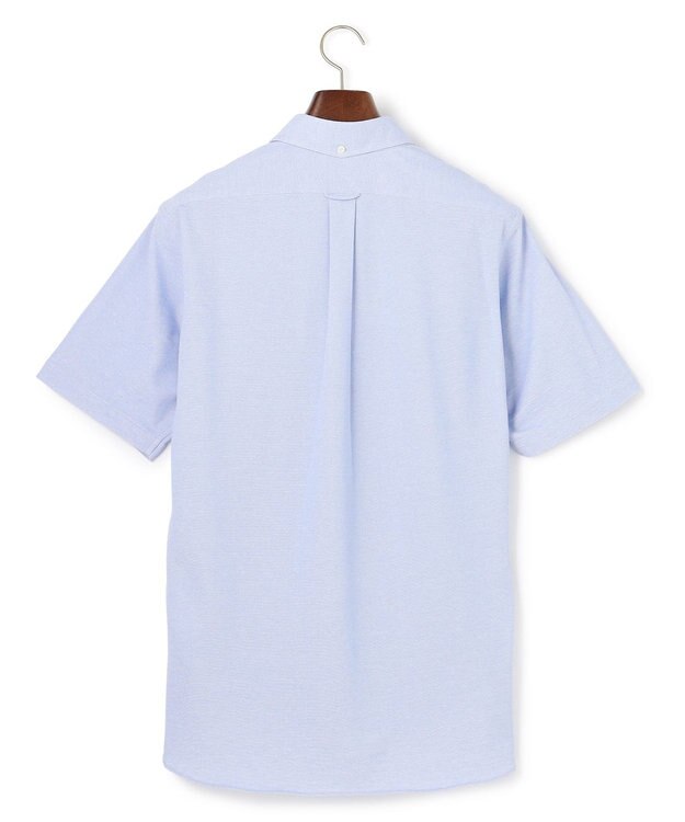 J.PRESS MEN 【吸水速乾 / 抗菌防臭 / 遮熱 / 防シワ】【J.PRESS OXFORD JERSEY】カノコインレイ半袖 シャツ / B.D. サックスブルー系