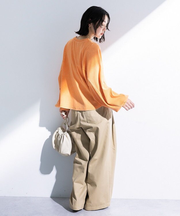 Green Parks ウ゛ィンテージ加工ドルマンカットプルオーバー Orange