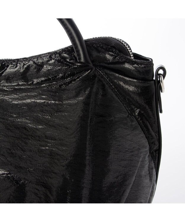 UNBILLION カシュカシュ cachechche / ソフトメタリック2wayミニトート ブラック