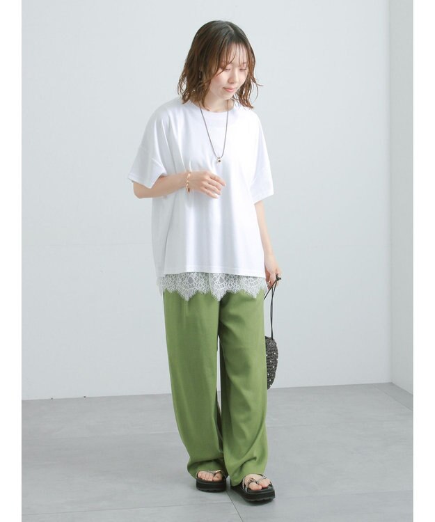Te chichi 【遮熱/調温】ワイドTシャツ オフホワイト