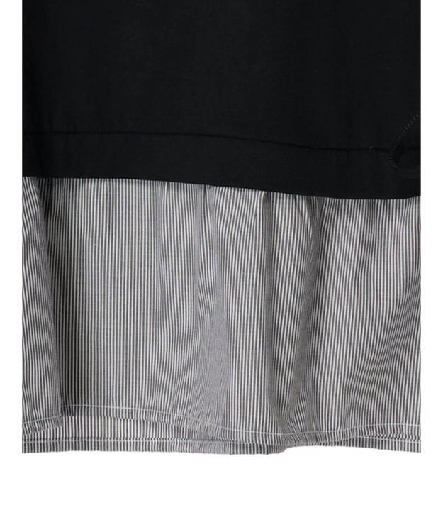 Green Parks 脇リボンドッキングプルオーバー Black