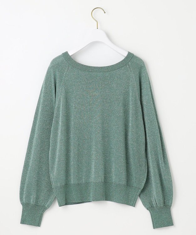 ANY SIS 【洗える】ラメ カーディガン グリーン