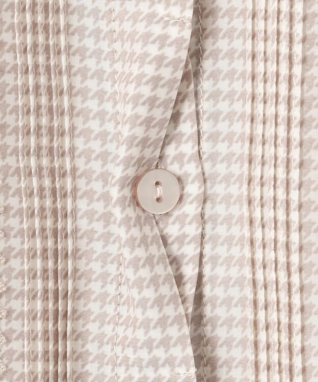 ANY SIS L 【洗える】フリルスタンドピンタック ブラウス アイボリー系