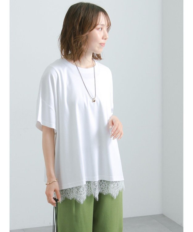 Te chichi 【遮熱/調温】ワイドTシャツ オフホワイト