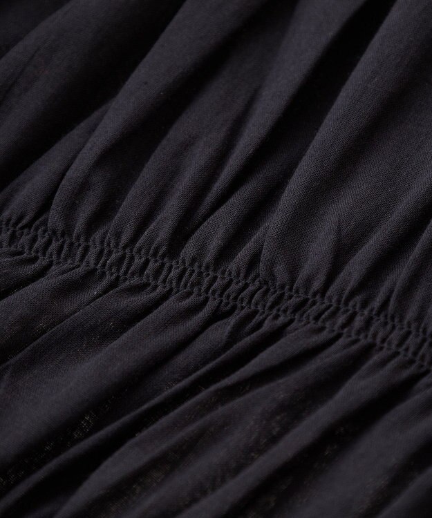 Green Parks Ｉ　シャーリングワンピース Stripe Navy