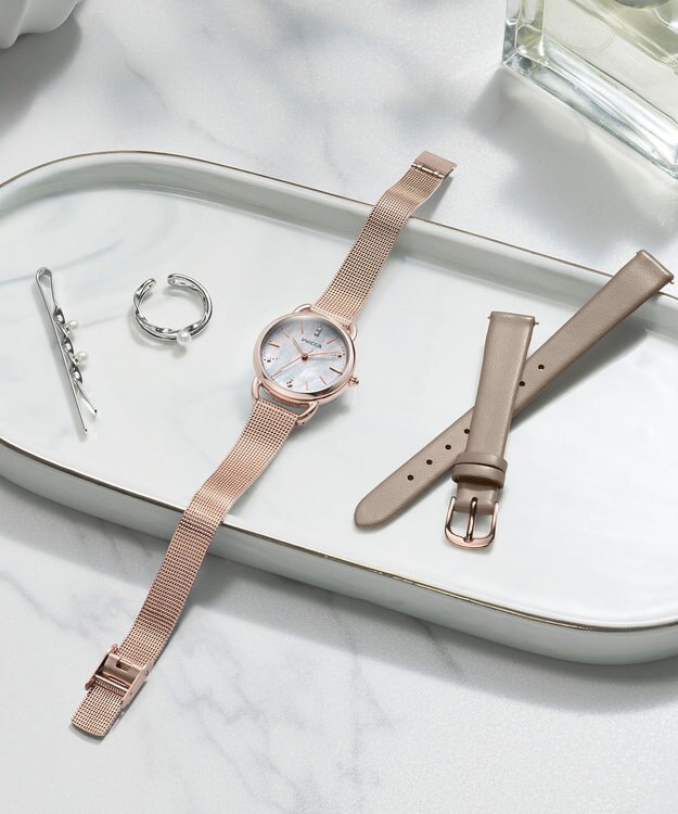 CITIZEN 【2way】バンドの付け替えが楽しめるソーラーテック腕時計限定モデル KP6-065-21 ピンクゴールド