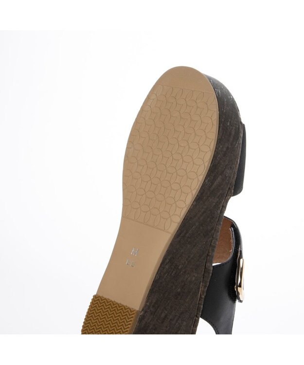 ing <ing>ワンポイントウエッジソールサンダル ブラック