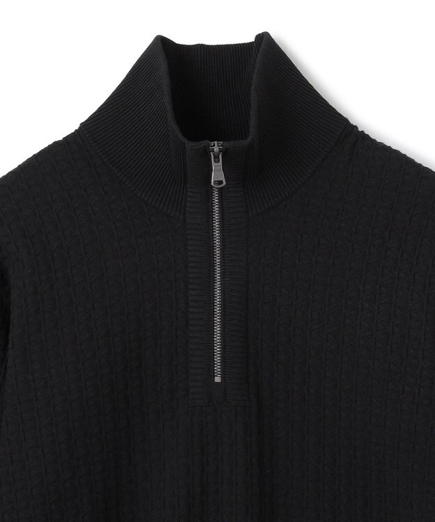 JOSEPH HOMME 【WEB限定】ヴィスコースリンクス　ハーフジップニット ブラック系