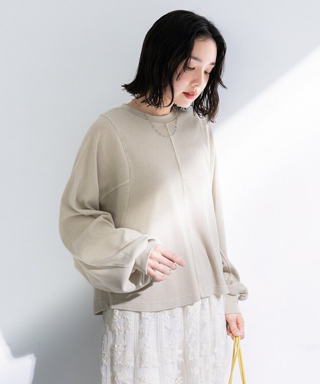 Green Parks ウ゛ィンテージ加工ドルマンカットプルオーバー Beige