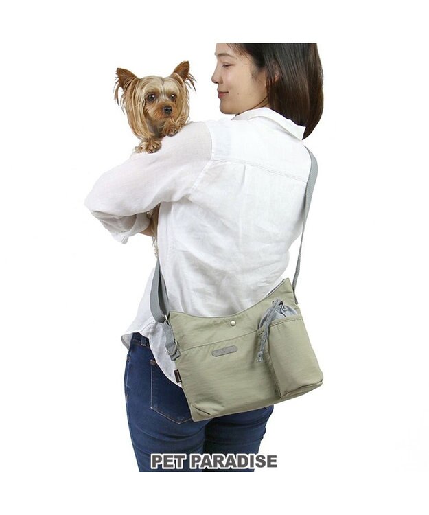 PET PARADISE ペットパラダイス お散歩ショルダーバッグ ≪カーキー≫ カーキ