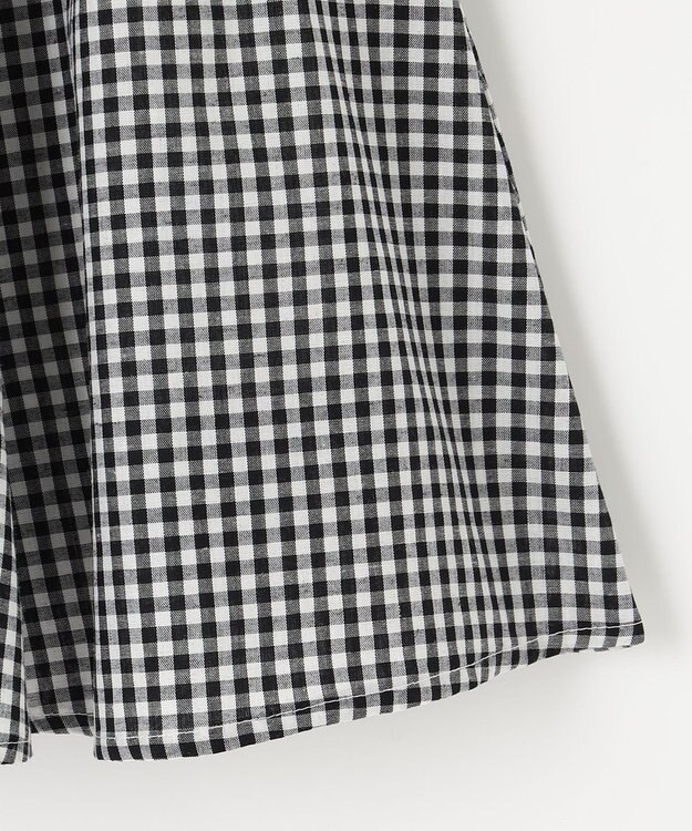 ANY KIDS シャンブレーライクスカート ブラック×ギンガム