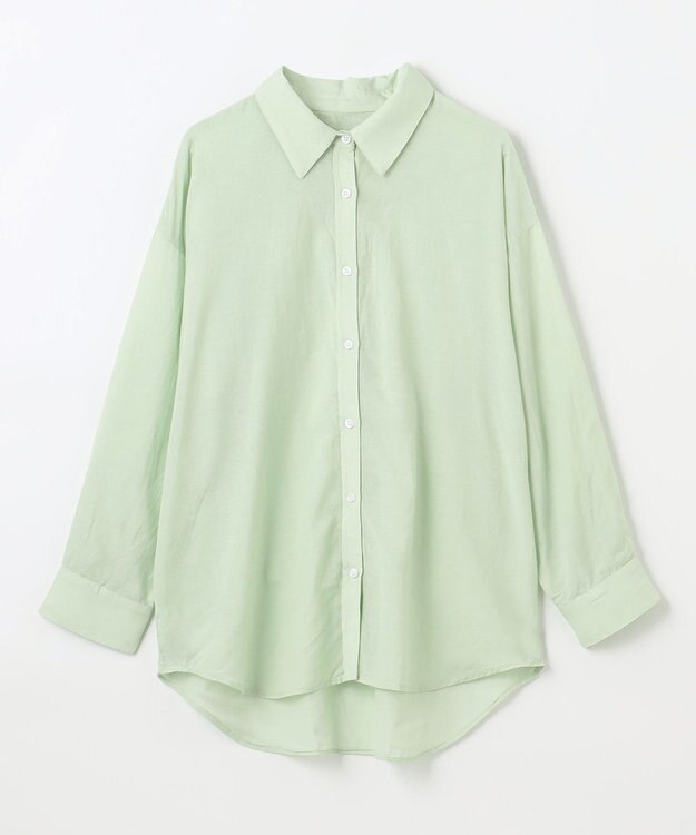 ANY シアーシャツブラウス グリーン