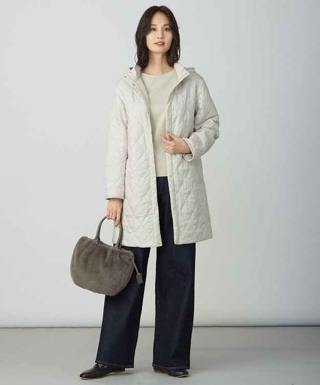 J.PRESS LADIES ポンチ ボートネック カットソー ベージュ系