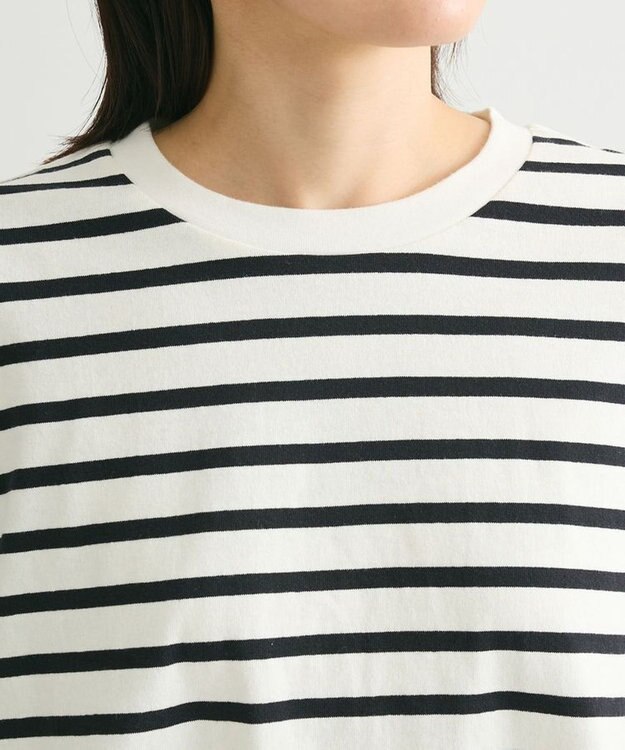 Green Parks 布帛切り替えフレアカットプルオーバー Border