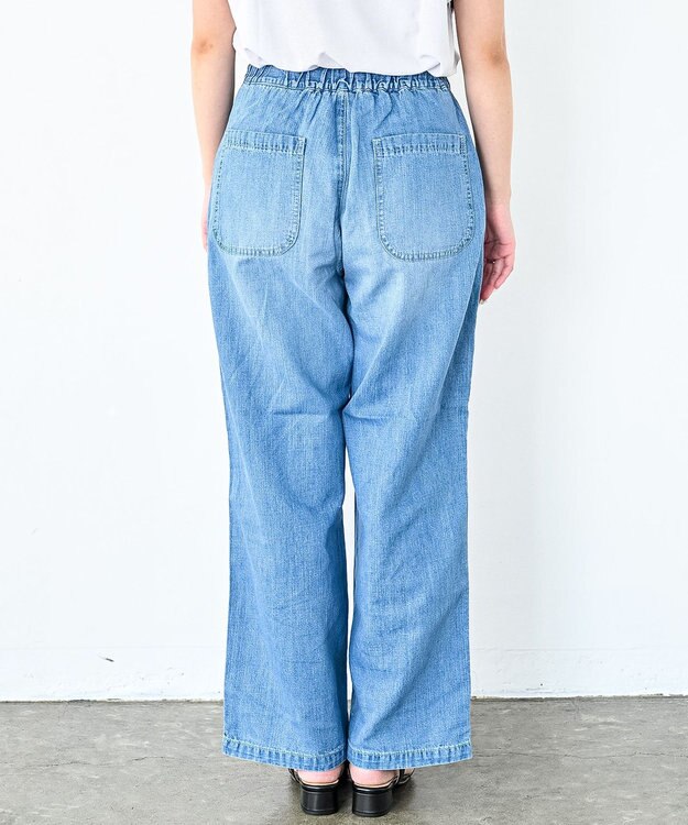 caqu FS linen easy wide リネンウエストゴムワイドストレート 3years