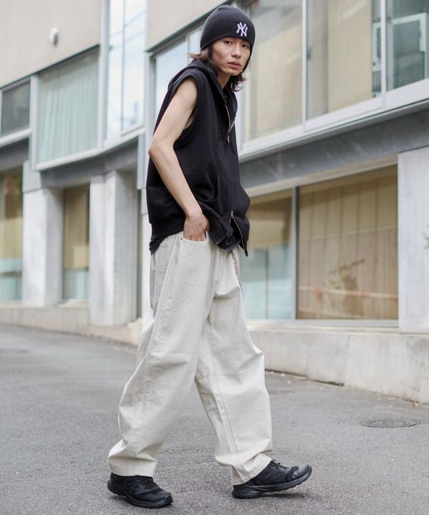 WEGO ノースリZIPパーカー ブラック