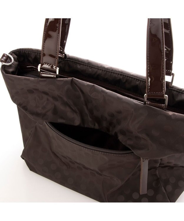 Y'SACCS Polka Dots 口折れ2wayトート Sサイズ チョコ