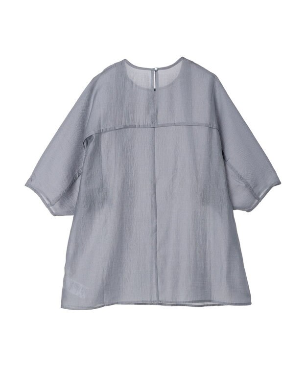 earth music&ecology バルーンスリーブブラウス Gray