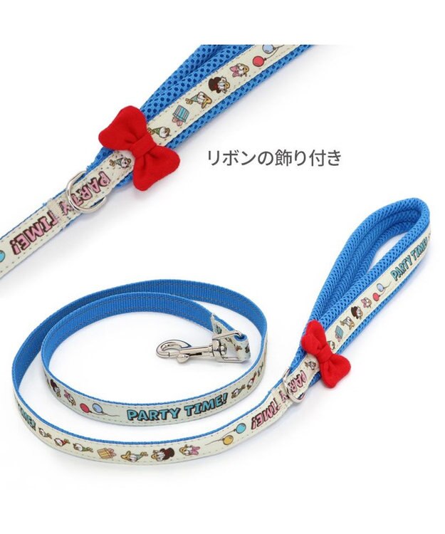 PET PARADISE ディズニー ドナルドダック 90周年 反射 リード ＳＳ～Ｓ 《パーティー柄》 小型犬 パーティー柄