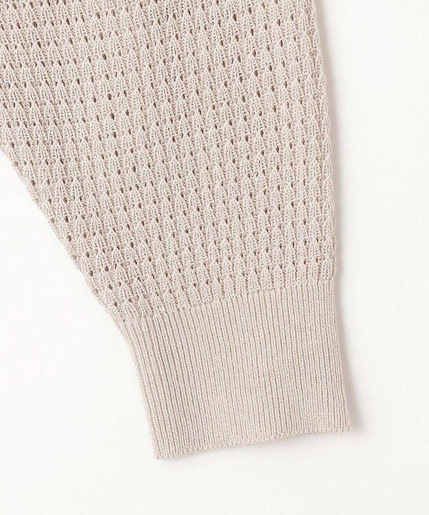 ANY 【洗濯機可】アイレットパターンカーデガン サンドベージュ