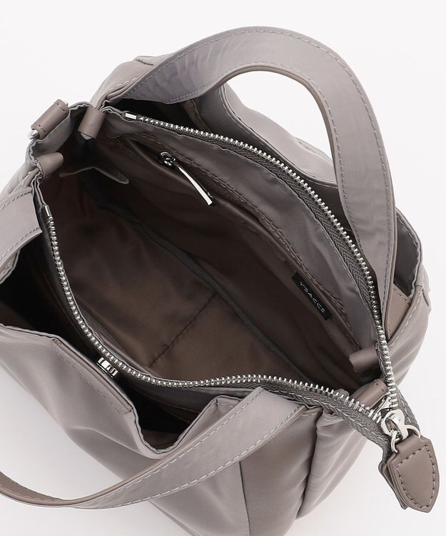 Y'SACCS スクエアすっきりトート SSサイズ グレージュ