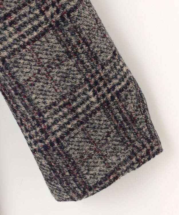 JOSEPH ABBOUD 【イタリア素材/軽量/中綿キルト裏地】スライバーチェックジャージー ジャケット グレー系4