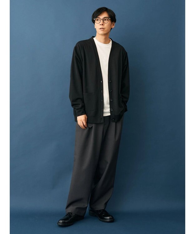 CRAFT STANDARD BOUTIQUE ポリエステルツイルベルテッドパンツ Charcoal Gray
