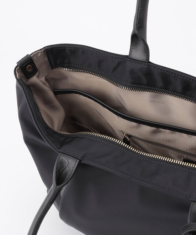 J.PRESS LADIES 【WEB限定カラーあり・A4サイズ収納可】 ナイロン トート バッグ ブラック系