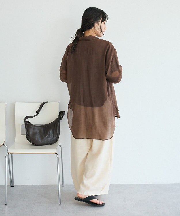 CRAFT STANDARD BOUTIQUE シアーハオリシャツ Brown