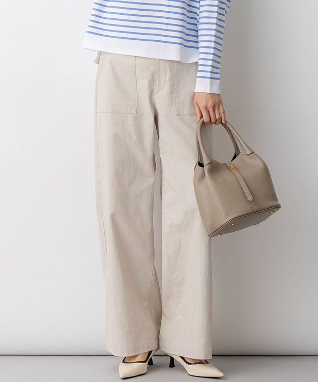 23区 L 【先行予約】スラブツイルストレッチ ベイカーパンツ ベージュ