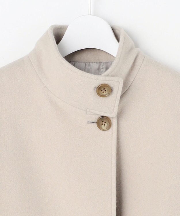J.PRESS LADIES ショートビーバー スタンドカラー コート ベージュ系
