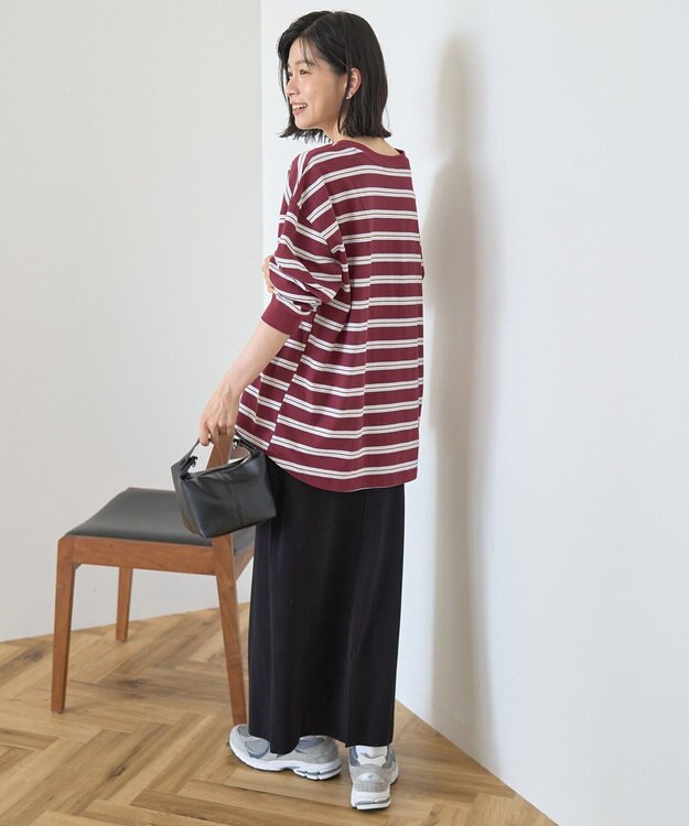 AMERICAN HOLIC アソートボーダーロングTシャツ Bordeaux