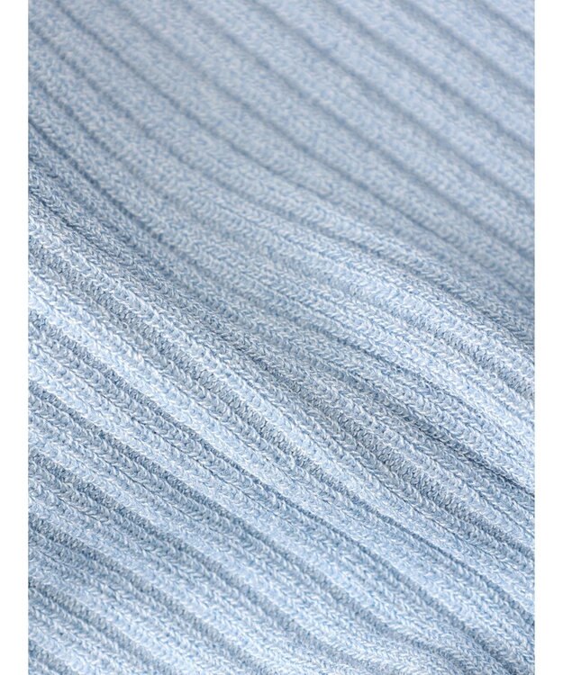 Green Parks 洗える　スクエアネックリブニットプルオーバー Blue