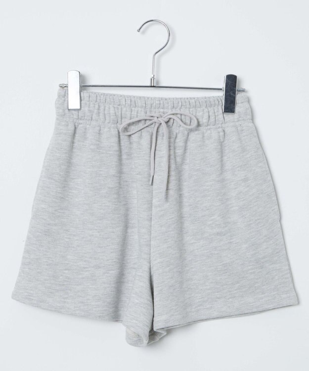 WEGO 【ウエストゴム】スウェットイージーショートパンツ 杢グレー