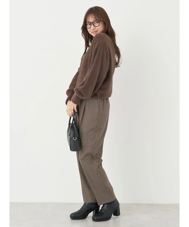 earth music&ecology ミニシャギープルオーバー Brown