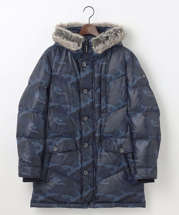 JOSEPH ABBOUD MOUNTAIN 【ECOファー/撥水/9ポケット】カモフラージュ ダウン コート ネイビー系6