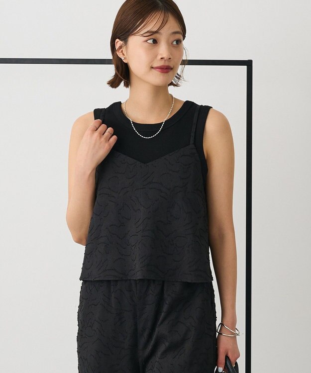 CRAFT STANDARD BOUTIQUE カットジャガードビスチェ Black