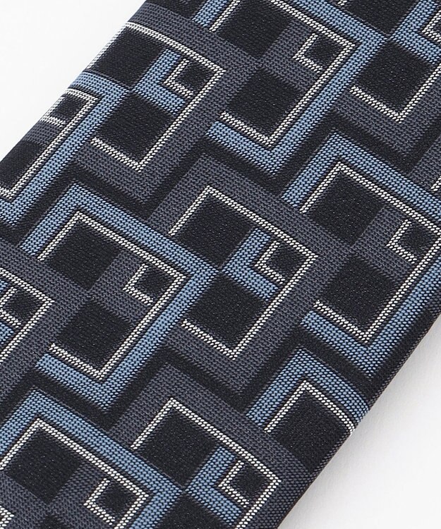 JOSEPH HOMME 【LEON 11月号掲載】ジオメトリックジャガード　ネクタイ ネイビー系7