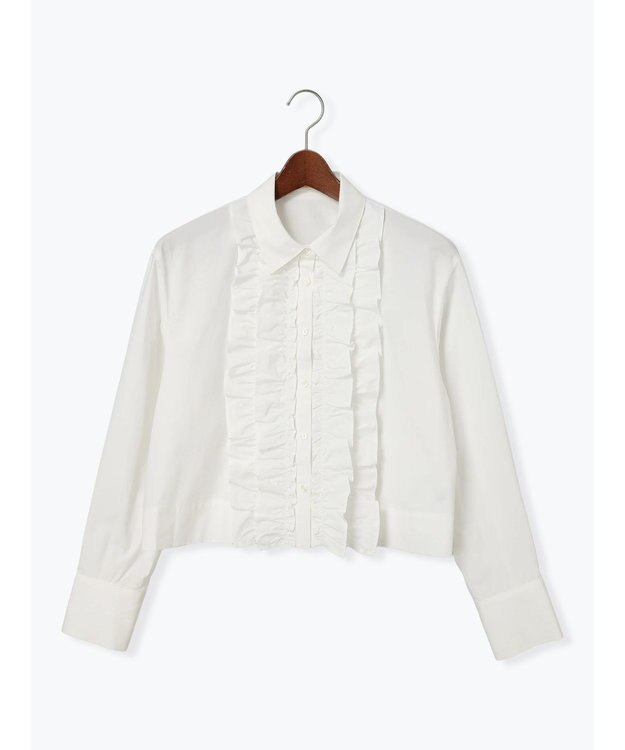 Te chichi フリルクロップトシャツ オフホワイト