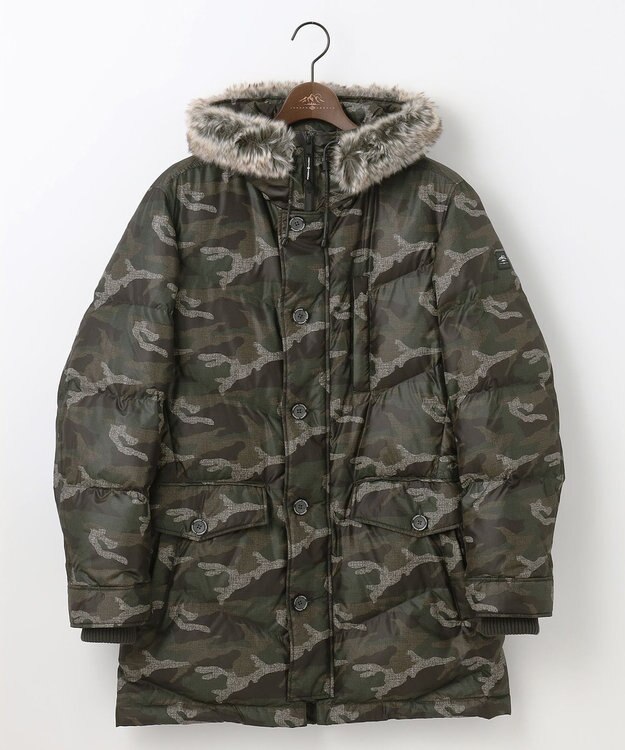 JOSEPH ABBOUD MOUNTAIN 【ECOファー/撥水/9ポケット】カモフラージュ ダウン コート カーキ系6