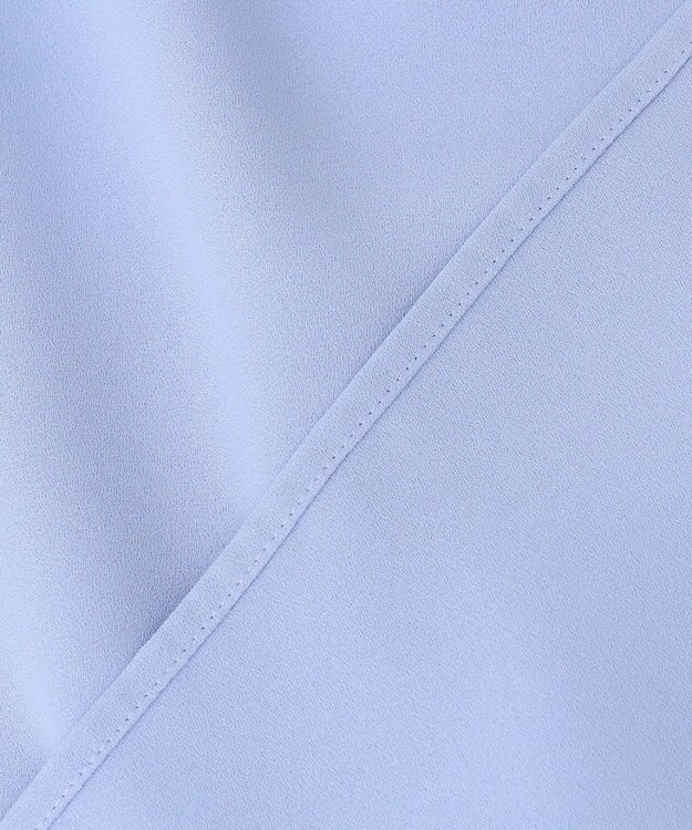 ANY SIS 【洗える】フリルネックスタンド ブラウス ライトブルー