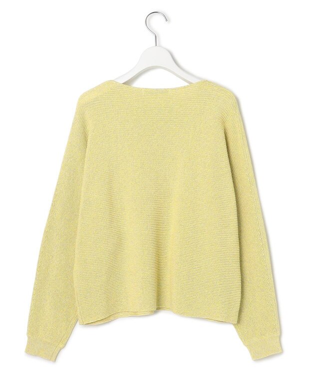 23区 【Oggi3月号掲載/洗える】コットンギマ クロップド ドルマン ニット イエロー