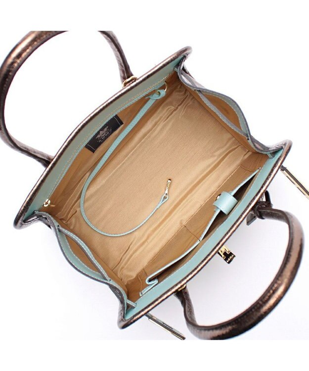 A.D.M.J. 【牛革】クラックメタル/イタリアンレザー前金具付トートM ブロンズ