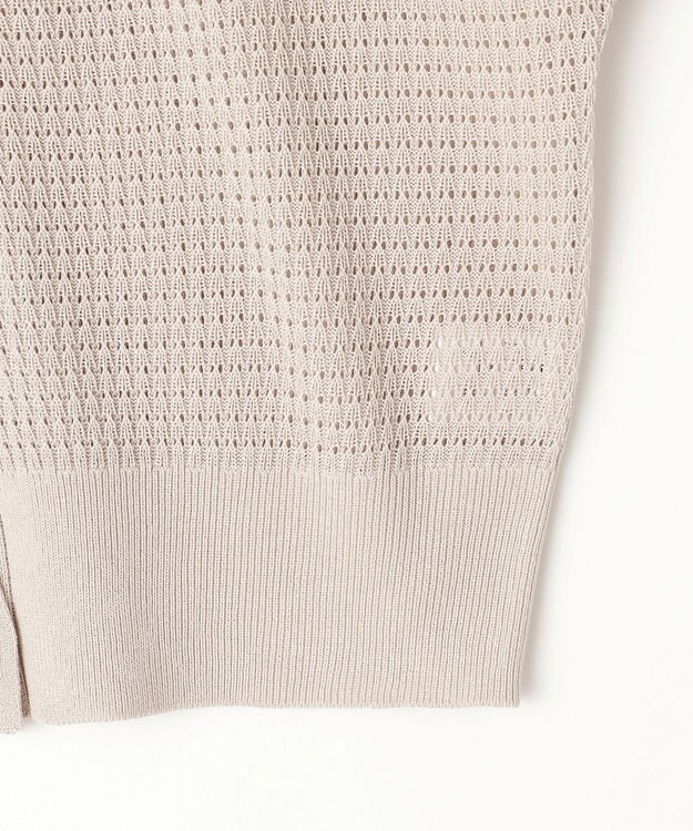 ANY 【洗濯機可】アイレットパターンカーデガン サンドベージュ