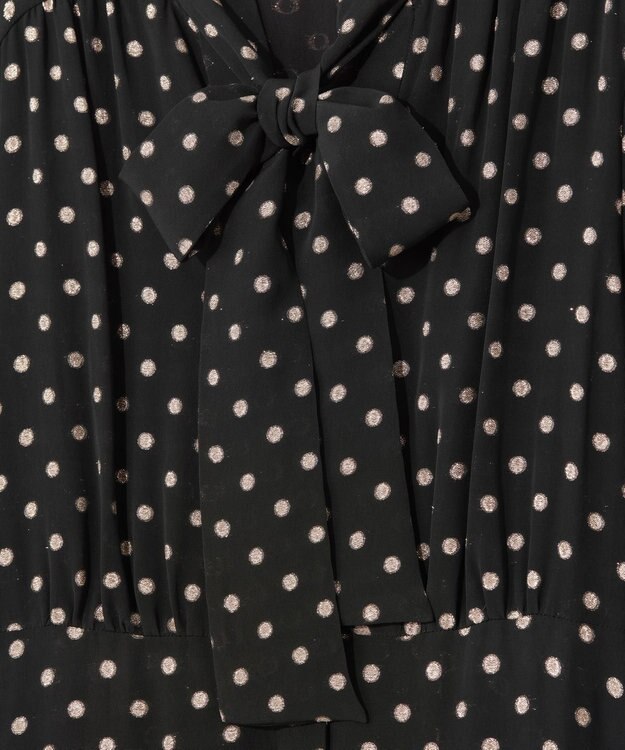 GRACE CONTINENTAL ドットラメジャガードドレス ブラック