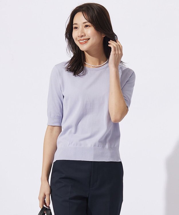 洗える】BASIC HT-COTTON クルーネック ニット / J.PRESS LADIES